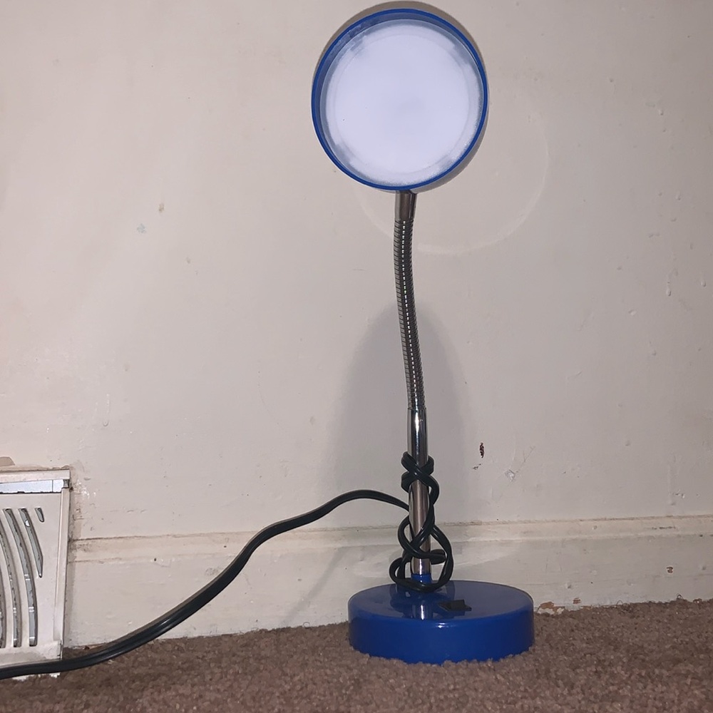 Blue Intertek LED desk lamp
